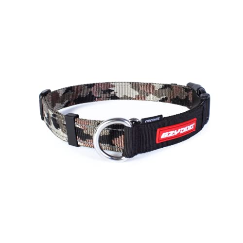 EzyDog Checkmate Hundehalsband - Halsband Hund - Zugstopp Halsband für Hunde - Zughalsband für hunde - Trainings und Dressurhalsband. Schlupfhalsband für Große, Mittlere und Kleine Hund (M, Camo) von EzyDog