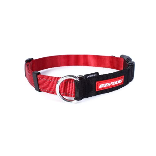 EzyDog Checkmate Hundehalsband - Halsband Hund - Zugstopp Halsband für Hunde - Zughalsband für hunde - Trainings und Dressurhalsband. Schlupfhalsband für Große, Mittlere und Kleine Hund (XL, Rot) von EzyDog