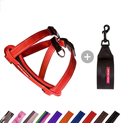 EzyDog Hundegeschirr Auto mit Sicherheitsgurt, Brustgeschirr Hund, Sicherheitsgeschirr Hund, 'Chest Plate' Geschirr für Kleine, Mittelgroße und Große Hunde, Reflektierend, Gepolstert (S, Rot) EzyDog Hundegeschirr Auto mit Sicherheitsgurt, Brustgeschirr Hund, Sicherheitsgeschirr Hund, 'Chest Plate' Geschirr für Kleine, Mittelgroße und Große Hunde, Reflektierend, Gepolstert (S, Rot) von EzyDog