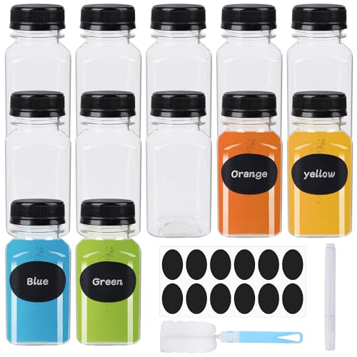 Ezydka 12 Stück Shot Flaschen zum Befüllen 150ml Leere Plastikflaschen zum Befüllen Saftflaschen Kleine Shot Fläschchen Mini Smoothie Flasche mit Aufkleber, Stifte und Bürste, Wiederverwendbare Ezydka 12 Stück Shot Flaschen zum Befüllen 150ml Leere Plastikflaschen zum Befüllen Saftflaschen Kleine Shot Fläschchen Mini Smoothie Flasche mit Aufkleber, Stifte und Bürste, Wiederverwendbare von Ezydka