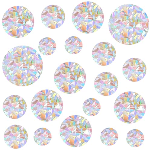 Ezydka Suncatcher Sticker 26 Stück Prisma Fensteraufkleber PVC Fensteraufkleber Vogelschutz, Prisma Aufkleber für Stoppen Sie Vögel, die in Windows fliegen von Ezydka