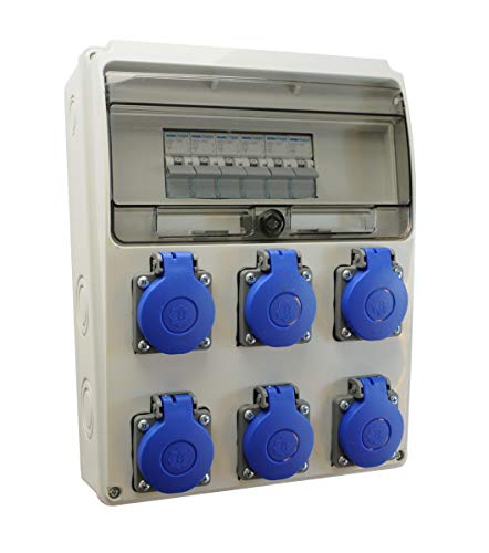 Baustromverteiler/Wandverteiler 6 x 230V/16A & HAGER LS verdrahtet Baustromverteiler/Wandverteiler 6 x 230V/16A & HAGER LS verdrahtet von F-ELEKTRO
