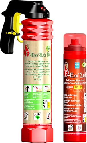 F-Exx® Schaum Feuerlöscher Sparpaket 1x F-Exx® 8.0 Bio, 1x F-Exx® 3.0 F von F-Exx