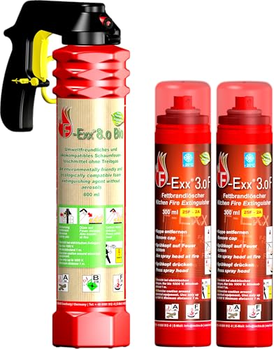 F-Exx® Schaum Feuerlöscher Sparpaket 1x F-Exx® 8.0 Bio, 2X F-Exx® 3.0 F von F-Exx