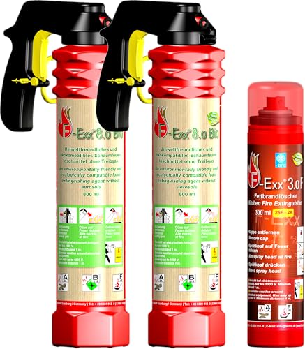 F-Exx® Schaum Feuerlöscher Sparpaket 2X F-Exx® 8.0 Bio, 1x F-Exx® 3.0 F von F-Exx