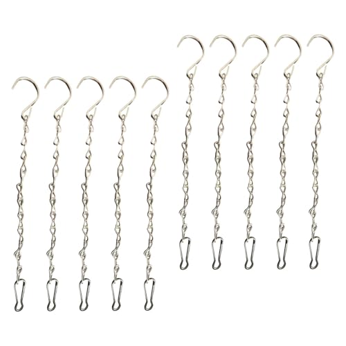 F Fityle 10 Stück -Hängeketten, Vogelkäfigkette, mit Haken, zum Aufhängen von Blumenkörben, Laternenaufhängern für Vogelfutterspender, Vogelkäfig von F Fityle