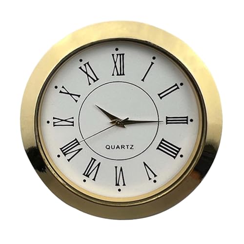 F Fityle 2-1/8 Zoll (55 mm) Einsatz Golduhr, Uhrwerk Metallwanduhr Mini-Uhr für DIY-Uhr von F Fityle