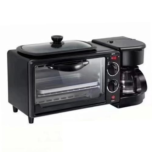 F Fityle 3 in 1 Frühstücksmaker Frühstückscenter Station tragbar mit Kaffeemaschine Backofen Frühstücksmaker für Brot Sandwich von F Fityle