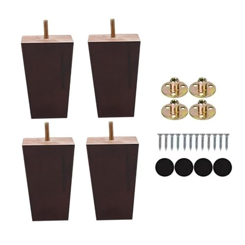 F Fityle 4 Stück Holzmöbelbeine, Ersatz für robuste quadratische Couchbeine, Möbelerhöhung für Sessel, DIY-Projekte, Schreibtisch, Kommode, Couch, 12.5 cm Höhe von F Fityle