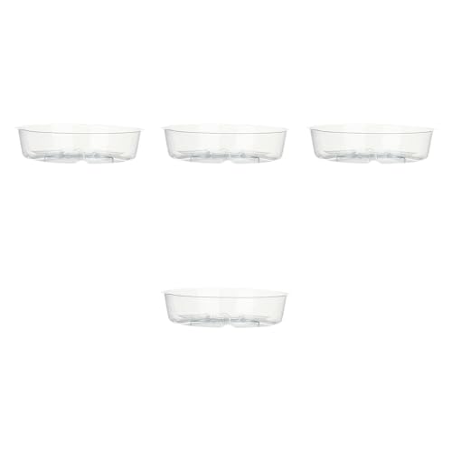 F Fityle 4 Stücke klare Pflanzenunter Untertrecher Blumenpot -Tablett Gartenarbeit wachsen Tablett im Freien Pflanzenschale im Freien, 6inch von F Fityle