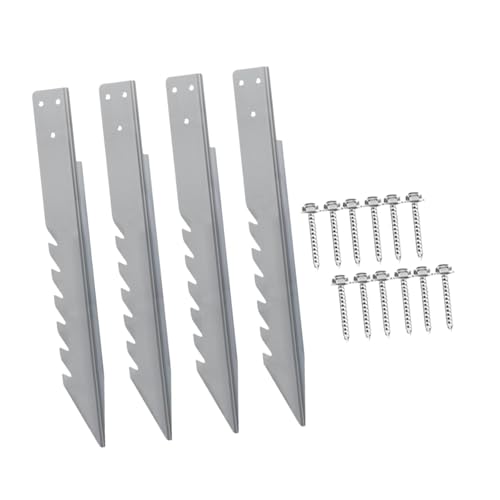 F Fityle 4X Garden Courtyard Swing Post Stakes Metallhalterung Einfache Montagezubehör für Straßenbeschilderung Mehrzweck mit Schrauben von F Fityle