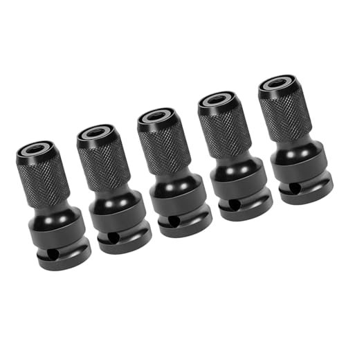 F Fityle 5-teiliger Schlagadapter, 1/2-Zoll-Vierkantantrieb auf 1/4-Zoll-Schaft-Steckschlüsseladapter, Schnellspannbohrfutter-Konverter für Schlagschrauber F Fityle 5-teiliger Schlagadapter, 1/2-Zoll-Vierkantantrieb auf 1/4-Zoll-Schaft-Steckschlüsseladapter, Schnellspannbohrfutter-Konverter für Schlagschrauber von F Fityle