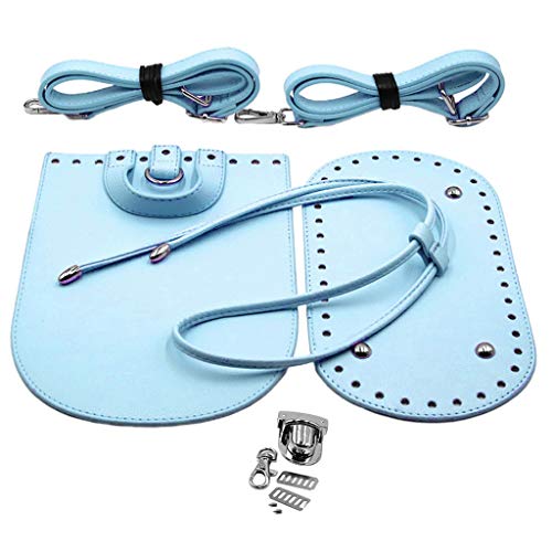 F Fityle 7 Teile/Satz Tasche-Zubehör: Einlegeboden Bag Shaper Taschenseiten mit Taschenriemen Zum Häkeln für Handtaschen Damentaschen - Licht Blau von F Fityle