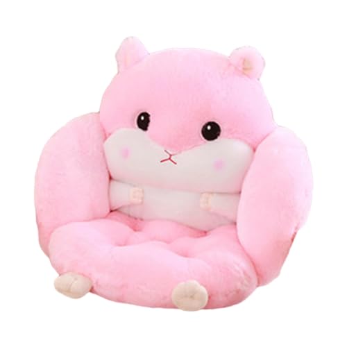 F Fityle Cartoon Sofa Sitzkissen, Hamster Stuhlkissen, Rückenpolster Kissen, Niedliches Sitzkissen Stuhlauflage, Schlafzimmer Plüschkissen, Verdicken Autositzkissen für Büro Boden Bett, Rosa von F Fityle