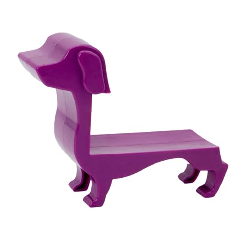 F Fityle Dachshund Weinflaschenhalter Organizer Moderner Geschenkständer Flaschenhalter für Arbeitsplatten Party Indoor Desktop Wohnzimmer, Rose Rot von F Fityle