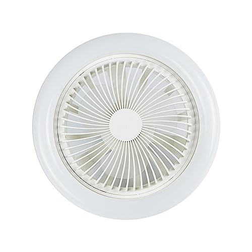 F Fityle Deckenventilator mit Licht und Fernbedienung Leise, Moderne LED Dimmbar Deckenleuchte Ventilator, Ceiling Fans with Lights, Leise Ventilatorlampe für Wohnzimmer Schlafzimmer, Weiß 30W von F Fityle