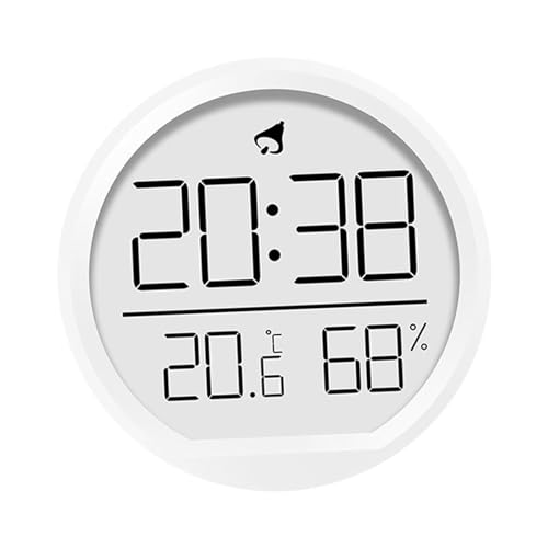 F Fityle Digitaler Wecker mit Temperaturanzeige, Digital Alarm Clock with Large LED Display, Elektronischer Wecker Nachttisch mit Feuchtigkeitsanzeige, Snooze Kinderwecker für Wohnzimmer, Büro, Weiß von F Fityle