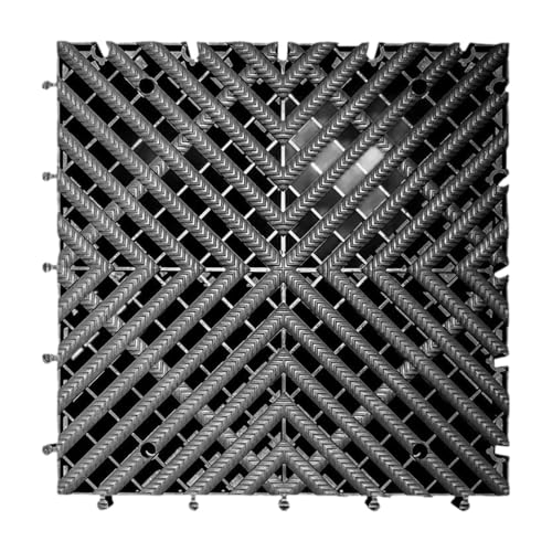 F Fityle Drainage-Bodenfliesengitter, ineinandergreifend, 40 cm, Spleißen, hohe Festigkeit, mit Abflusslöchern, Bodengitter für Dusche, Deck, Terrasse von F Fityle