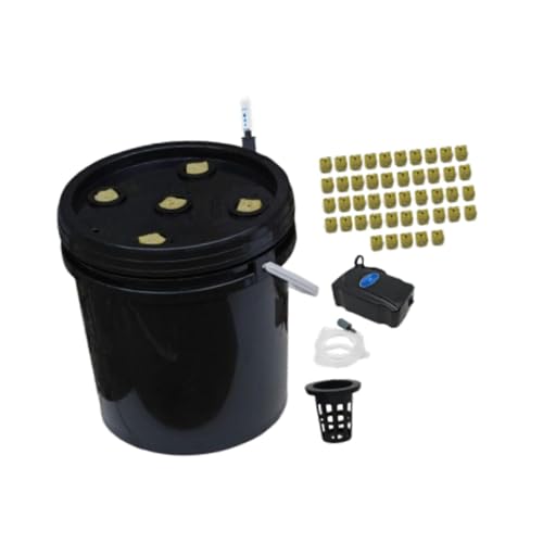 F Fityle Dwc Hydroponics Deep Water Culture System, Gartensystem-Anbauset, Nestkörbe, Hydroponisches Anbausystem-Set für den Hinterhof von F Fityle