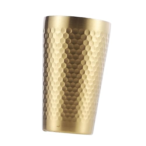 F Fityle Edelstahlbecher, Kaffeetasse, Getränkegläser, Tragbare Wassergläser, Isolierte Kaffeetasse, Isolierte Trinkbecher für Büro, Wandern, Bar, Gold von F Fityle