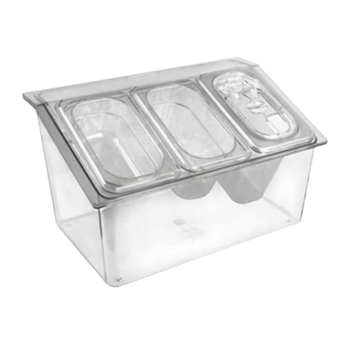 F Fityle Eisgekühlter Gewürz-Servierwagen, Bar-, transparente Salatplatte, 3 Verschiedene Slots von F Fityle