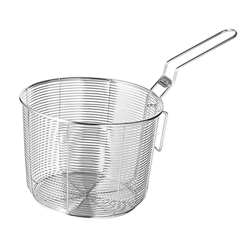 F Fityle Frittierkorb für Topf mit Griff, Runder Pommes-Korb, Edelstahl Fritteusensieb, Edelstahl-Pommes Frittierkörbe, Mini Pommes Körbchen Frittierkorb, Servierkorb-Sieb für Kochen Gebraten, 16cm von F Fityle