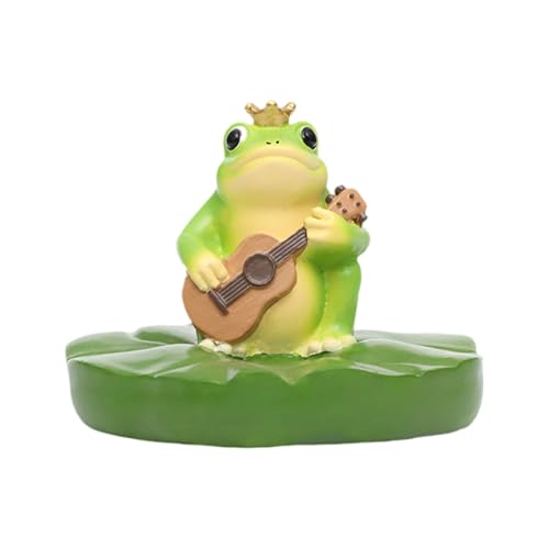 F Fityle Garten-Froschstatue, Teichdekoration, niedliche Kunsthandwerks-Harzskulptur, kann auf dem Wasser Schwimmen, für Innenhof, Pool, Balkon, Rasen, Gitarre Spielen F Fityle Garten-Froschstatue, Teichdekoration, niedliche Kunsthandwerks-Harzskulptur, kann auf dem Wasser Schwimmen, für Innenhof, Pool, Balkon, Rasen, Gitarre Spielen von F Fityle