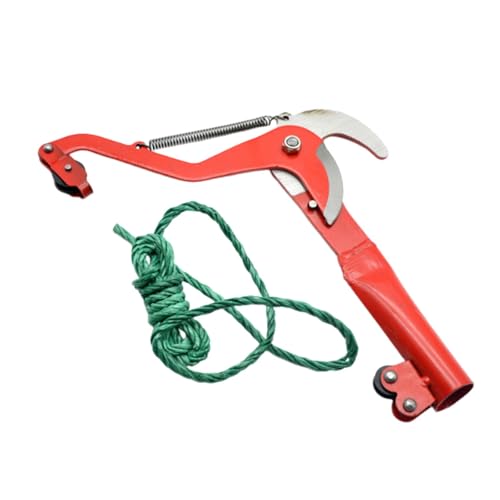 F Fityle Gartenschere für große Höhen, professionelles, arbeitssparendes Flaschenzug-Design, Astschere mit Seil für Obstgärten, Rot von F Fityle