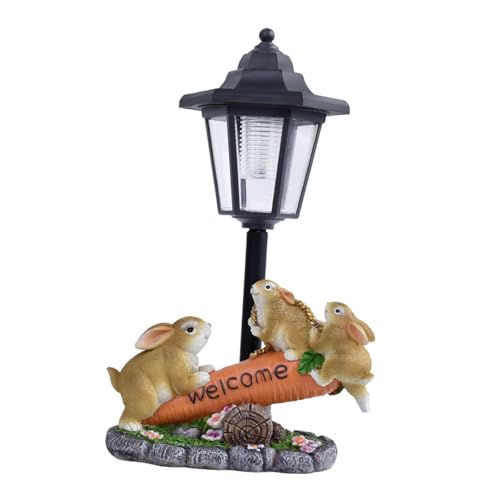 F Fityle Gartenstatue, Landschaftslampe mit Solarleuchten, Bastelgeschenk, schöne Harzskulptur, Figurine, Licht für Innenhof, Hof, Terrasse F Fityle Gartenstatue, Landschaftslampe mit Solarleuchten, Bastelgeschenk, schöne Harzskulptur, Figurine, Licht für Innenhof, Hof, Terrasse von F Fityle