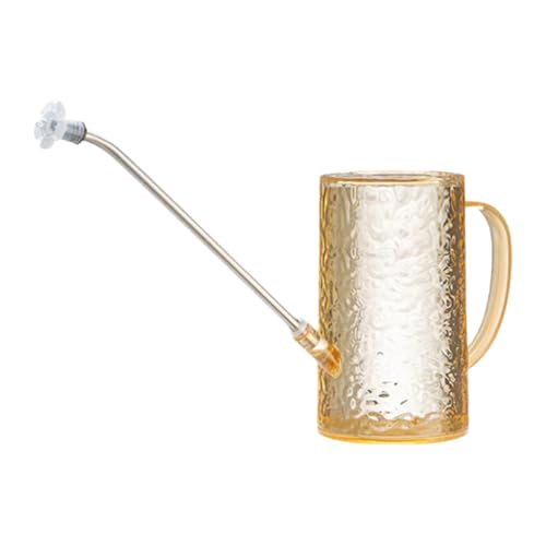 F Fityle Gießkanne mit langem Ausguss, Mehrzweck-Gießkanne, tragbar, 1 l, Gießkanne, Sprinklerkopf für Blumen, Pflanzen, Büro, Bonsai, Innenbereich, Braun von F Fityle