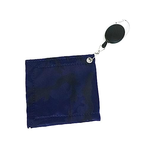 F Fityle Golfball-Handtuch, Golfschläger-Kopfreiniger, klein, quadratisch, mit einziehbarem Schlüsselbund, Schnalle, zum Abwischen, Golfball-Reinigungstuch, Blau von F Fityle