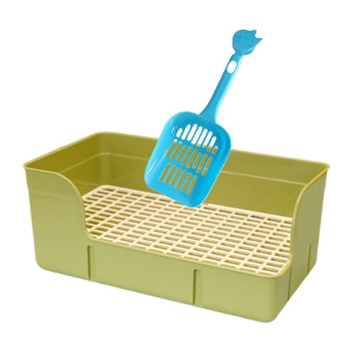 F Fityle Haustier Kaninchen Wurf Ecke Toilette Box Bunny Chinchillas Hamster Tier Badezimmerbedarf Kaninchen Urinal Tablett Gitter Katzentoilette, GrÜn von F Fityle