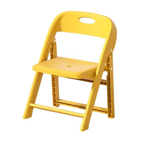F Fityle Kinderstuhl Schulstapel Stuhl Ergonomic mit Rückenlehne Klassenzimmer Möbel Kindersitz Falten für Schulkindergarten Kindergarten, Gelb von F Fityle