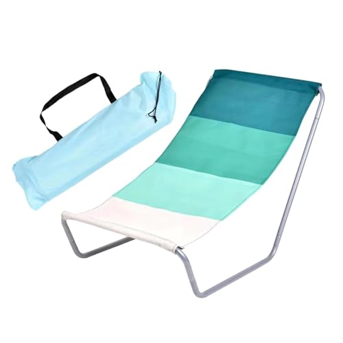 F Fityle Klappbarer Strandstuhl, Rutschfester Loungesessel mit Tragetasche, Liegestuhl für den Außenbereich zum Sonnenbaden auf dem Rasen, Picknick-Pooldeck, GrÜn von F Fityle