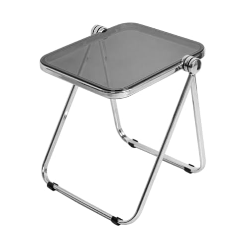 F Fityle Kleine Faltbare TV -Tabletttisch, Esstisch Schlafzimmer Klappertisch winziger Schreibtisch für Gartenbalkon Schlafsaal Nachttisch Couch, Grau von F Fityle
