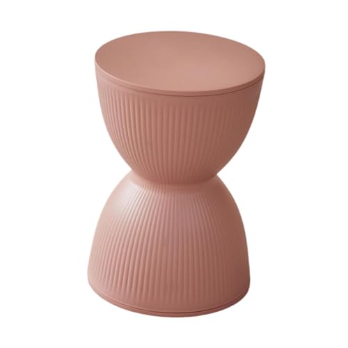 F Fityle Kleiner runder Fußhocker, Kleiner Fußhocker, Mehrzweck-Sitzdekoration, Sitzhocker zum Wechseln der Schuhe für Wohnzimmer im Kinderzimmer zu Hause, Rosa von F Fityle
