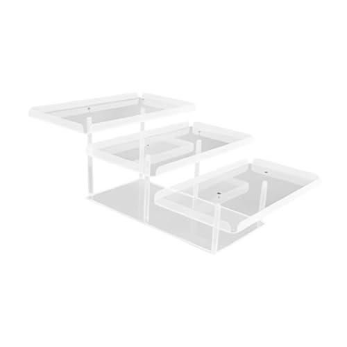 F Fityle Kuchenständer Aus Acryl, Cupcake Ständer, Desserttablett, Elegantes Serviertablett, Desserttablett für Die Arbeitsplatte, Wohndekoration, Trapez von F Fityle