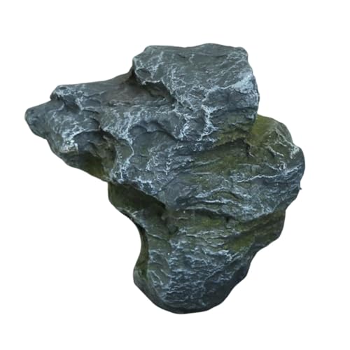 F Fityle Künstlicher Landschaftsfelsen, dekorativer Stein für Fotografie-Requisiten, simulierter Stein, realistisches Modell für Hof, Teich, Rasen, 21x20x12cm von F Fityle