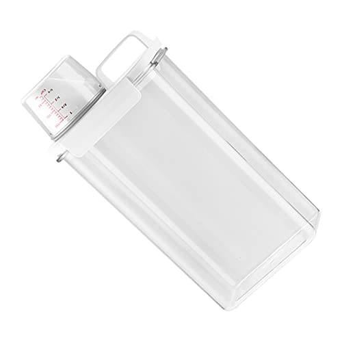F Fityle Luftdichter Waschmittelspender mit Messbecher, Waschmittel Waschpulver Aufbewahrungsbox, Laundry Detergent Dispenser, Waschmittelbox Vorratsbehälter für Pulver Zuckerflocken, 2,3 l von F Fityle