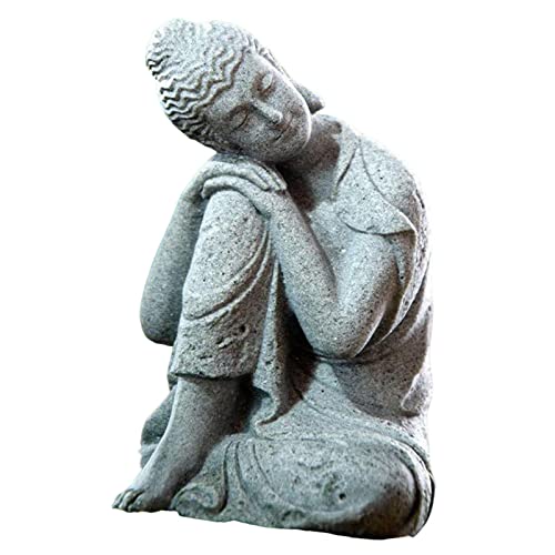 Mini-Buddha-Statuen, handgeschnitzte schlafende Buddha-Statue, Figuren, Skulptur für Yoga-Yard-Kunst, Fische, Aquarium-Dekoration von F Fityle