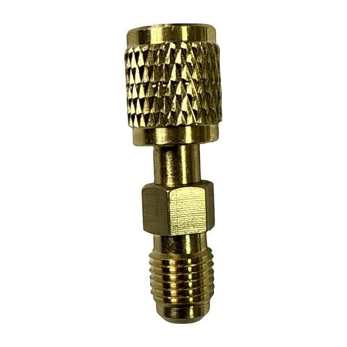 F Fityle R32 R454B-Tanks Messingadapter 1/4 Zoll Stecker Zuverlässig Premium Professionell Tragbar Einfache Installation Haltbarkeit Ersetzen Zubehör von F Fityle