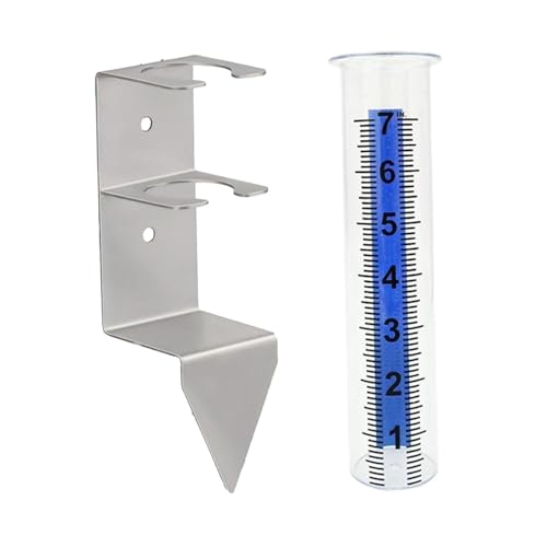 F Fityle Regenmesser große Guage mit rostfreiem Stahl Rack Klar Zahlen Niederschlagsmesser Regenmessrohr für Deck Farm Yard Terrasse, Rohr 21cmx4cm F Fityle Regenmesser große Guage mit rostfreiem Stahl Rack Klar Zahlen Niederschlagsmesser Regenmessrohr für Deck Farm Yard Terrasse, Rohr 21cmx4cm von F Fityle