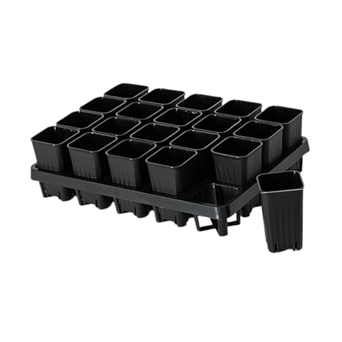 F Fityle Sämling Topf Pflanzer Box Anlage Container Wiederverwendbare Fenster Box Pflanzer Blumentopf, 20 Raster von F Fityle