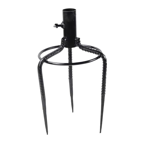 F Fityle Schirmständer Grasbohrer Halter Ständer Universal Erdspieß Strandschirm Basis für Garten Angeln von F Fityle
