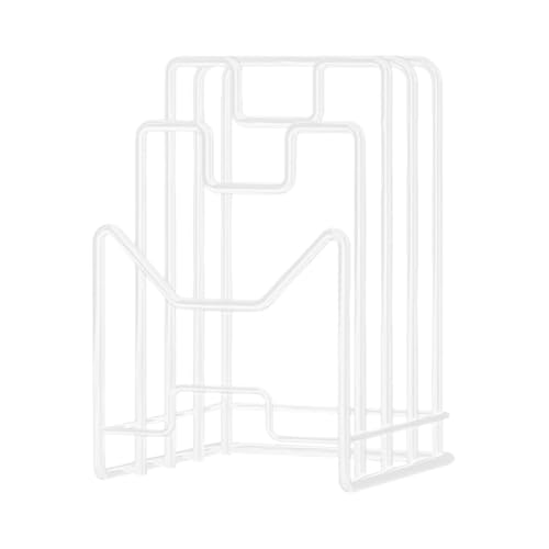 F Fityle Schneidebrettständer, Schneidebrett Organizer, Pfannendeckelständer, Kochgeschirrhalter für Teller, Pfannendeckel, Backblech, Weiß von F Fityle