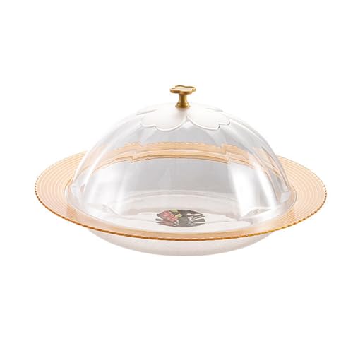 F Fityle Servieren von Tablett mit Deckelabdeckung Obstplatte Vorspeise Serving Dish Backies Display Snack Dessert Tablett für Bar, Veranstaltung, Restaurant, L von F Fityle
