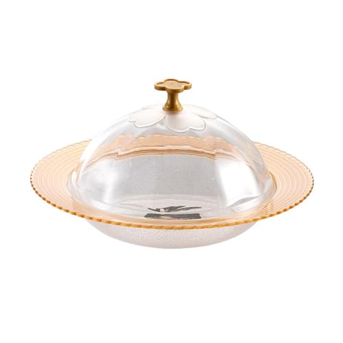 F Fityle Servieren von Tablett mit Deckelabdeckung Obstplatte Vorspeise Serving Dish Backies Display Snack Dessert Tablett für Bar, Veranstaltung, Restaurant, M von F Fityle