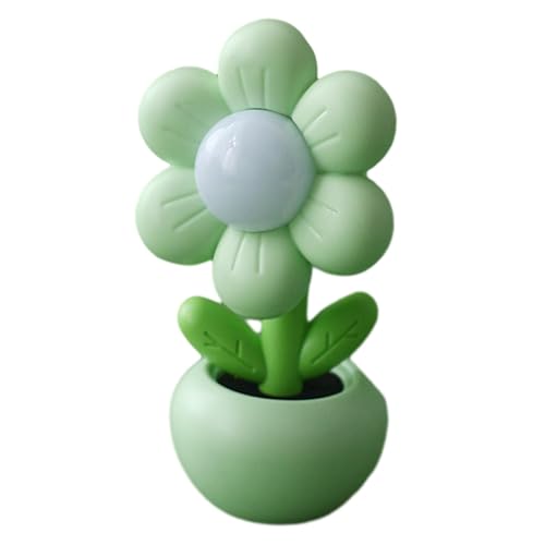 F Fityle Topfpflanze Kleine Tischlampe Schlafzimmer Ambientelampe Desktop Ornamente Nachttischlampe Tischlampen für Schreibtisch Schlafzimmer Party Badezimmer, Grün von F Fityle