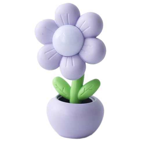 F Fityle Topfpflanze Kleine Tischlampe Schlafzimmer Ambientelampe Desktop Ornamente Nachttischlampe Tischlampen für Schreibtisch Schlafzimmer Party Badezimmer, Violett von F Fityle