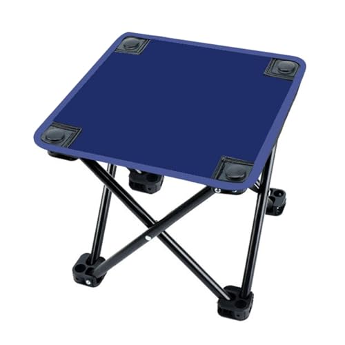 F Fityle Tragbarer Campinghocker -Fußresthocker Klapper Hocker Sitz Camp Hocker für Park Gardening Rucksacking Strandreisen, Dunkelblau von F Fityle